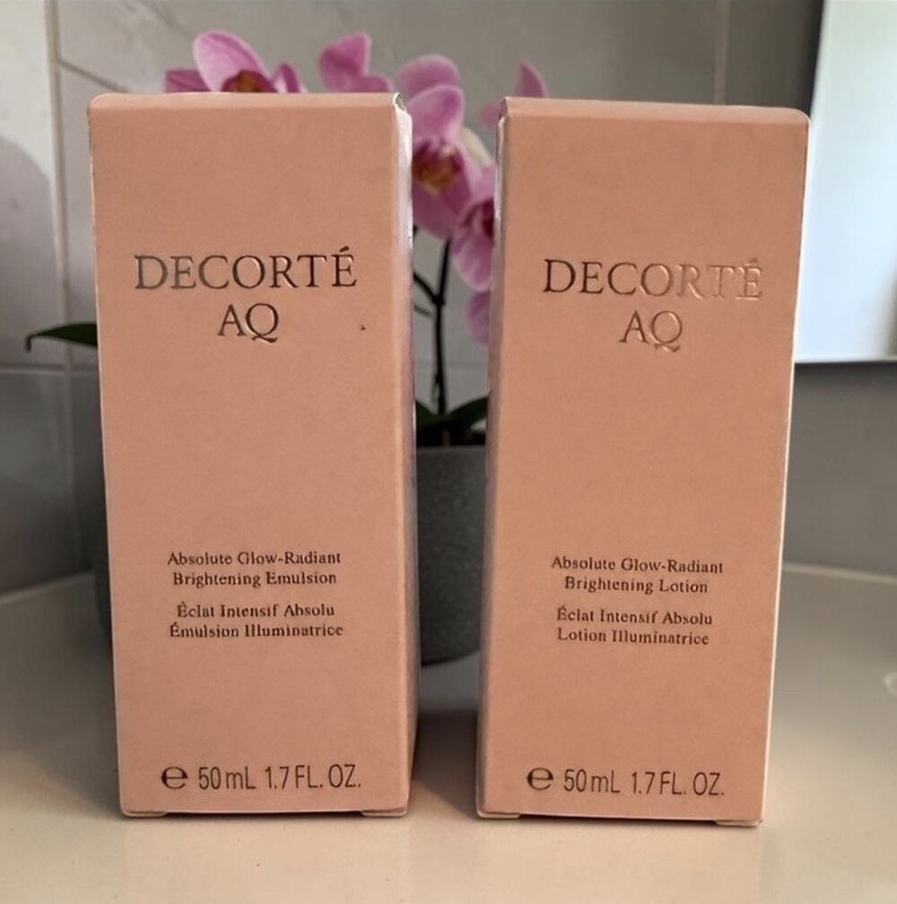 DECORTE AQ Absolute Glow-Radiant Brightening Lotion & Emulsion 1.7 fl oz NIB